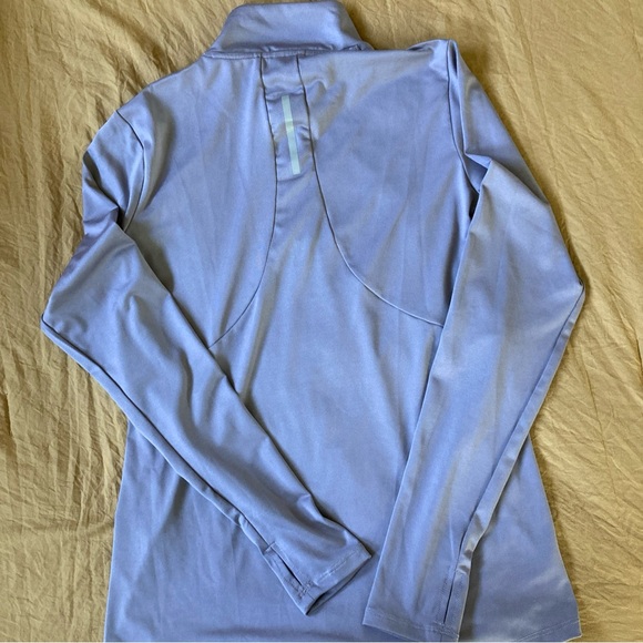 Zengjo Women’s 1/4 Zip Pullover Sz S Mauve - Gray Long Sleeve With Thumb Holes - Picture 2 of 4